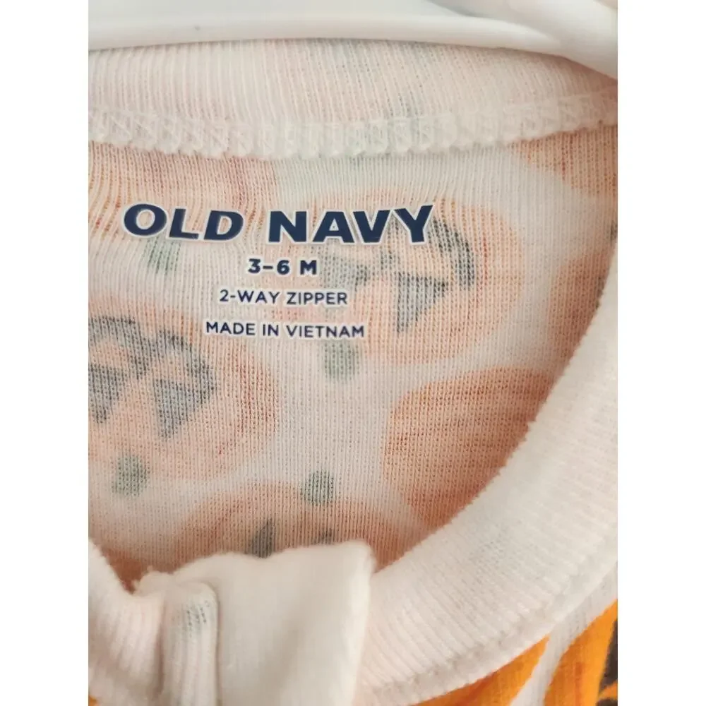 3-6M Old Navy Cotton Pumpkin One Piece